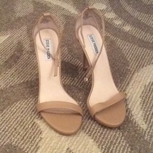 Steve Madden Nude Strappy Sandal Heels - Size 9.5